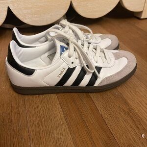 Adidas Samba White and Black Trainers